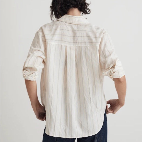 Madewell Drapey Oversized Boyshirt in Stripe - Picture 5 of 6